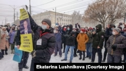 Михаил Семенов на митинге в поддержку Алексея Навального