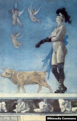 Belçikalı rəssam Félicien Rops-un "Pornocrates" rəsmi, 1896