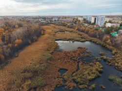 Жайық өзенінің ескі арнасы. Орал қаласы, Батыс Қазақстан облысы. 11 қазан 2019 жыл.